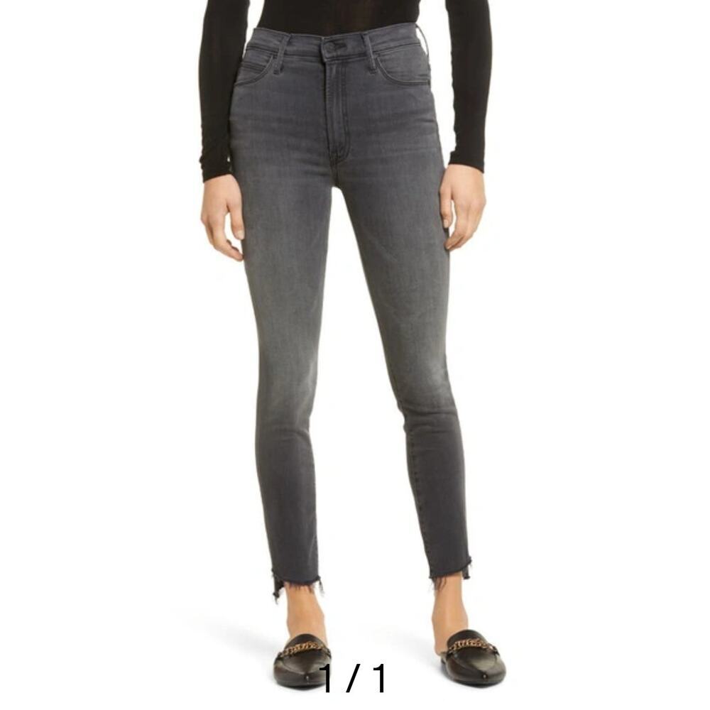 MOTHER The Stunner Ankle Step Fray Jeans In Lighting Up Lanterns Size 26